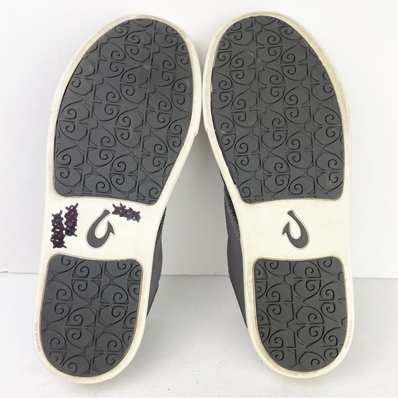 Olukai Pehuea Pavement Gray Casual Comfy Slip On Shoes Sneakers - Picture 12 of 12